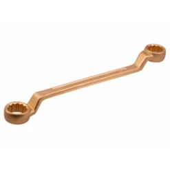 Bahco Funkenfreier, Tiefgekröpfter Doppelringschlüssel, 24 x 26 mm, Aus Kupferberyllium, 340 mm