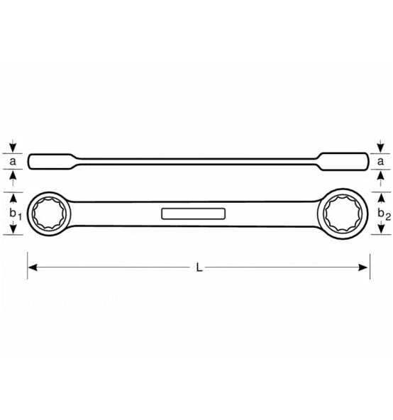 Bahco Funkenfreier Doppelringschlüssel, 16 x 18 mm, Aus Aluminiumbronze, 170 mm 2 Bahco Funkenfreier Doppelringschlüssel, 16 x 18 mm, Aus Aluminiumbronze, 170 mm – Bild 2