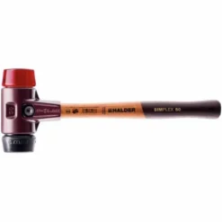Halder SIMPLEX-Schonhammer, Gummikomp./Plastik, Tempergussgeh., Holzstiel, Ø 50 Mm