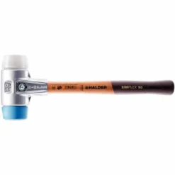 Halder SIMPLEX-Schonhammer, TPE-soft/Superplastik, Alu-Gehäuse, Holzstiel, Ø 50 Mm, Kopflänge 135 M