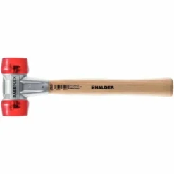 Halder BASEPLEX-Schonhammer, Celluloseacetat/celluloseacetat Zinkdruckguss-Geh., Holzstiel, Ø 40 Mm