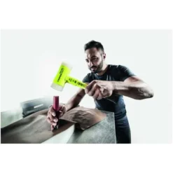 Halder SUPERCRAFT-Schonhammer, Stahlrohrstiel, Gelb-fluoreszierend, Ergonom. Rutschsich. Griff, Ø 60 Mm -Günstiges Fix Geister Geschäft halder schonhammer 1438097 czm