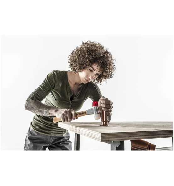 Halder BASEPLEX-Schonhammer, Nylon/Celluloseac., Zinkdruckguss-Gehäuse, Holzstiel, Ø 25 Mm 5 Halder BASEPLEX-Schonhammer, Nylon/Celluloseac., Zinkdruckguss-Gehäuse, Holzstiel, Ø 25 Mm – Bild 5