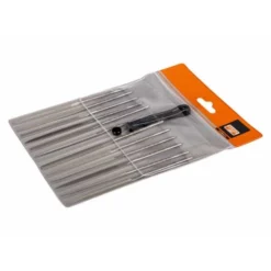Bahco Nadelfeilensatz, Bastardhieb, Ohne Heft 140 mm - 12-tlg., Hieb 0