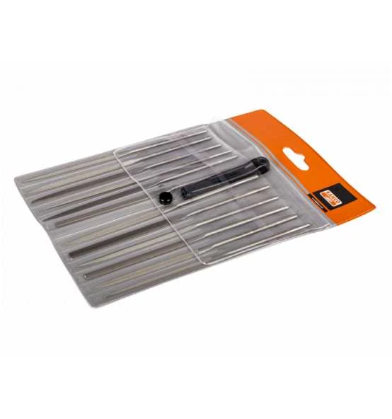 Bahco Nadelfeilensatz, Bastardhieb, Ohne Heft 160 mm - 12-tlg., Hieb 0 1 Bahco Nadelfeilensatz, Bastardhieb, Ohne Heft 160 mm - 12-tlg., Hieb 0