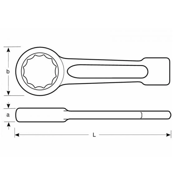 Ks Tools Bahco Funkenfreier 44-mm-Schlag-Ringschlüssel Aus Kupferberyllium, 235 mm 2 Ks Tools Bahco Funkenfreier 44-mm-Schlag-Ringschlüssel Aus Kupferberyllium, 235 mm – Bild 2