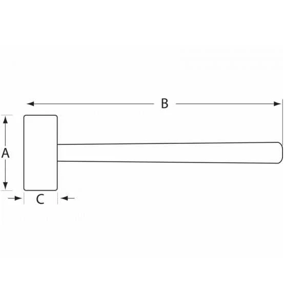 Bahco Vorschlaghammer Mit Aluminiumbronze-Kopf Und Fiberglas-Griff, Funkenfrei, 2 kg 3 Bahco Vorschlaghammer Mit Aluminiumbronze-Kopf Und Fiberglas-Griff, Funkenfrei, 2 kg – Bild 3