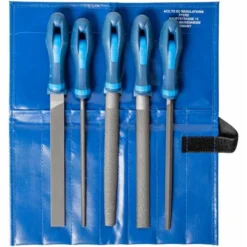 PFERD Werkstattfeilen/-raspel-Set 5-tlg. In Rolltasche 200 Mm, Für Grobe Zerspanung, Schruppen